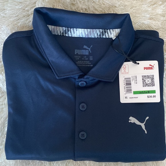 Puma Other - Boys Youth Puma short sleeve Dri-Fit Polo
